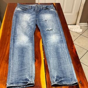 Men’s American Eagle Outfitters Light Blue Straight Jeans 30x32 H10